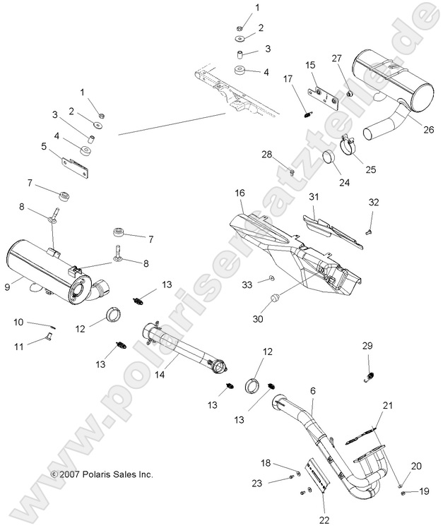 ENGINE, EXHAUST SYSTEM, DUAL