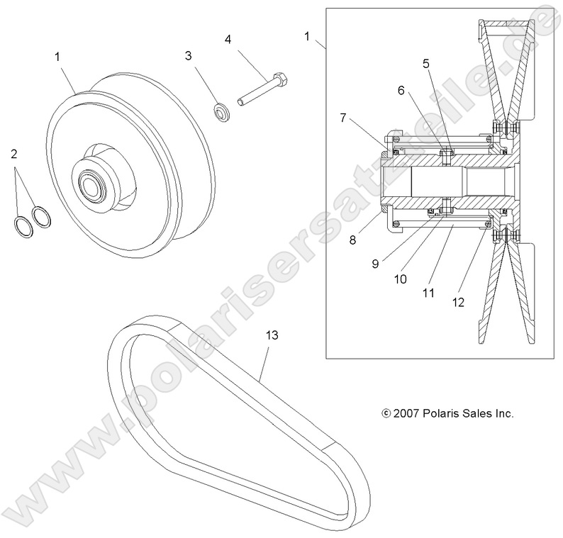 DRIVE TRAIN, SECONDARY CLUTCH