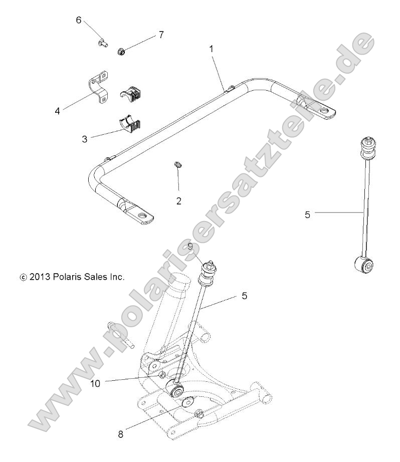 Suspension, Stabilizer Bar, Rear