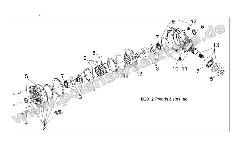 DRIVE TRAIN, FRONT GEARCASE INTERNALS