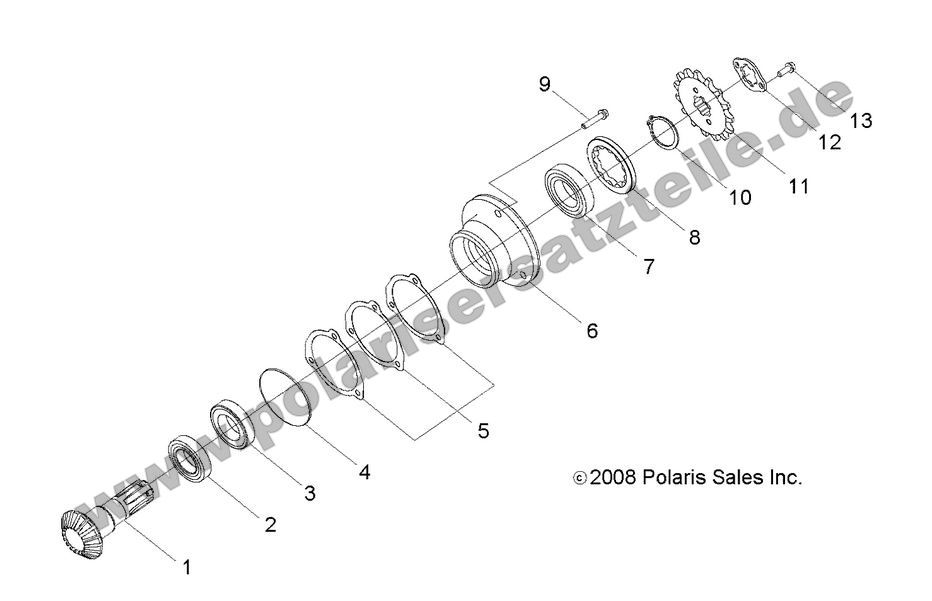 DRIVE TRAIN, GEAR SHAFT OUTPUT