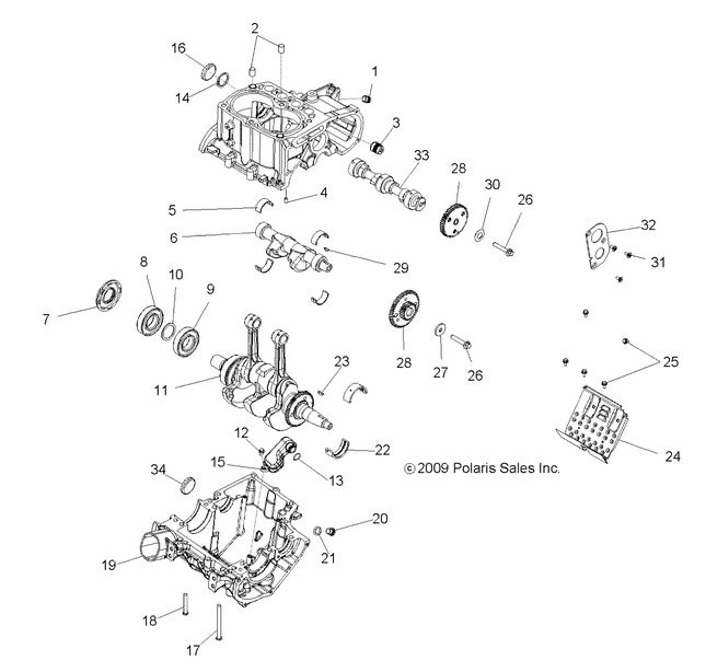 ENGINE, CRANKCASE and CRANKSHAFT