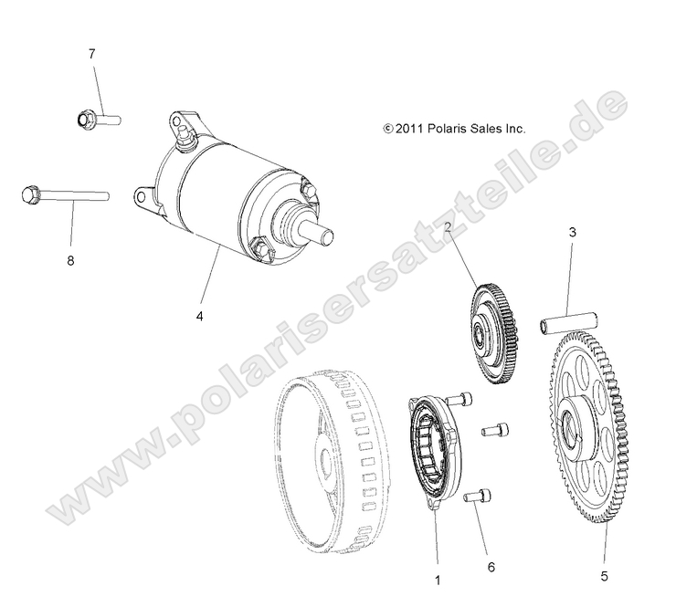 ENGINE, STARTER DRIVE