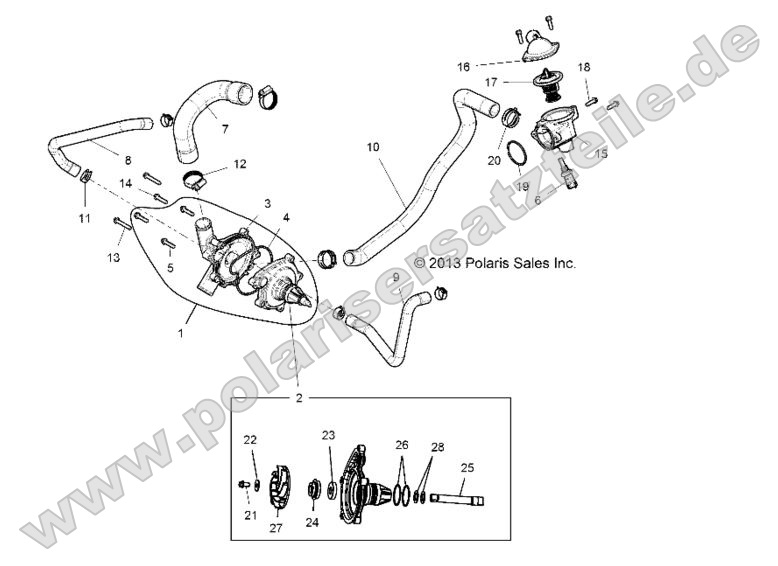 ENGINE, WATERPUMP AND BYPASS