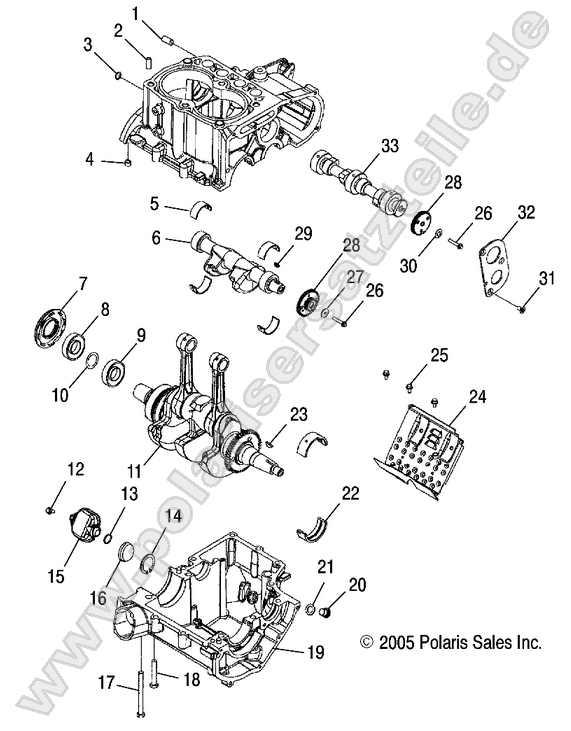 ENGINE, CRANKCASE and CRANKSHAFT