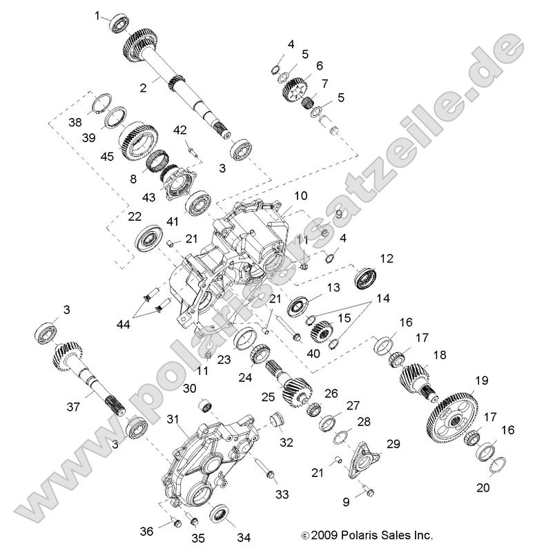 DRIVE TRAIN, MAIN GEARCASE INTERNAL COMPONENTS 1 (Built 5/16/10 and Before)