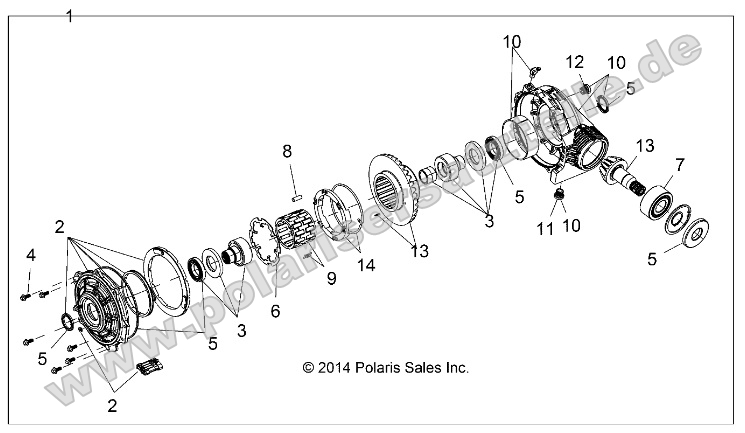 Drive Train, Front Gearcase (to 10/3/16)