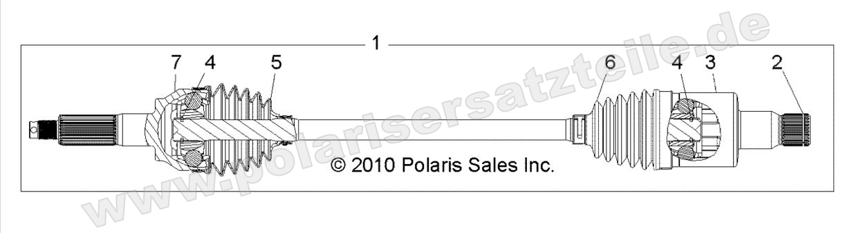 DRIVE TRAIN, REAR HALF SHAFT