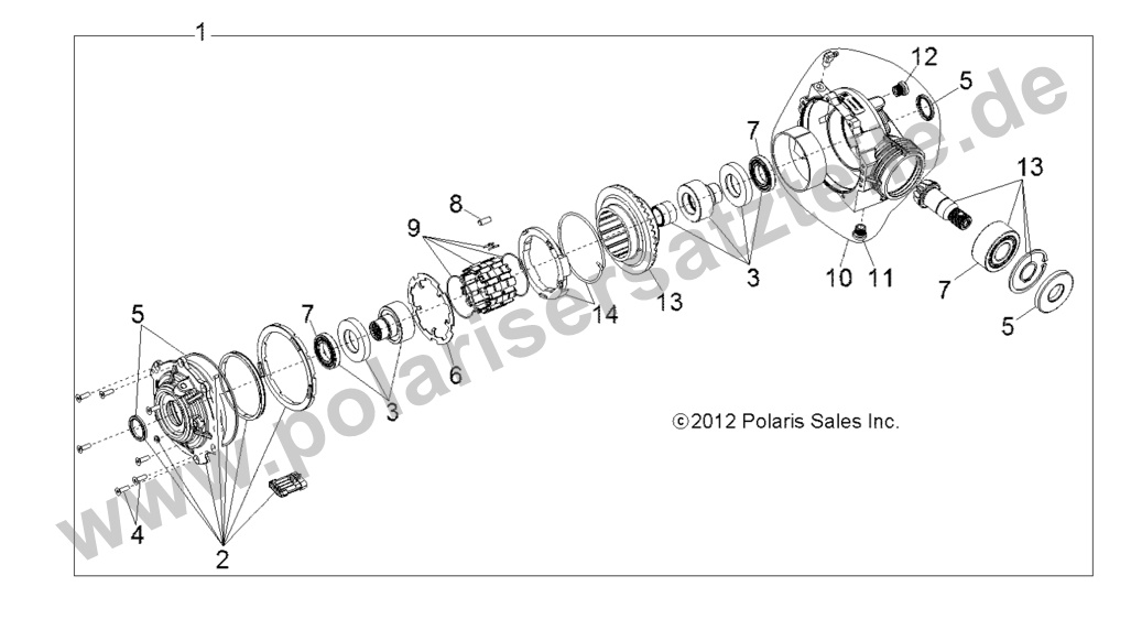 DRIVE TRAIN, FRONT GEARCASE INTERNALS