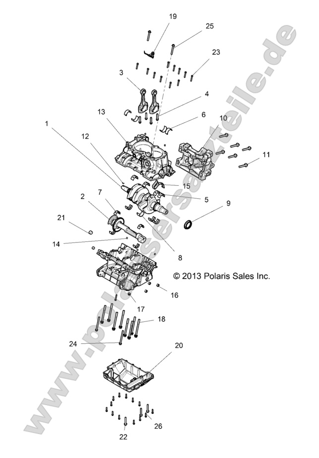 ENGINE, CRANKCASE AND CRANKSHAFT