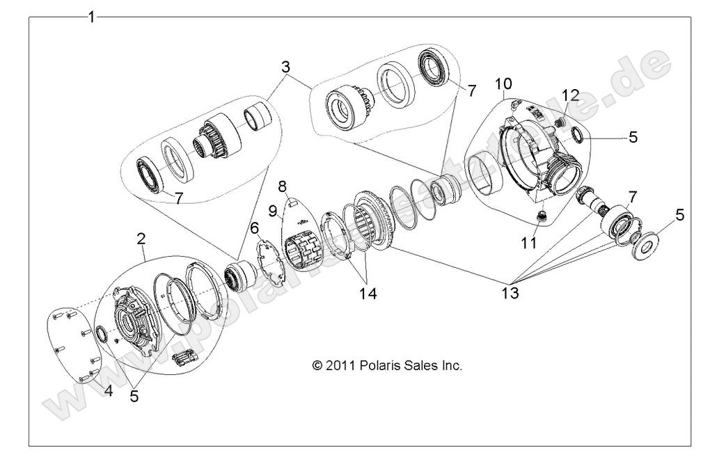 DRIVE TRAIN, FRONT GEARCASE INTERNALS