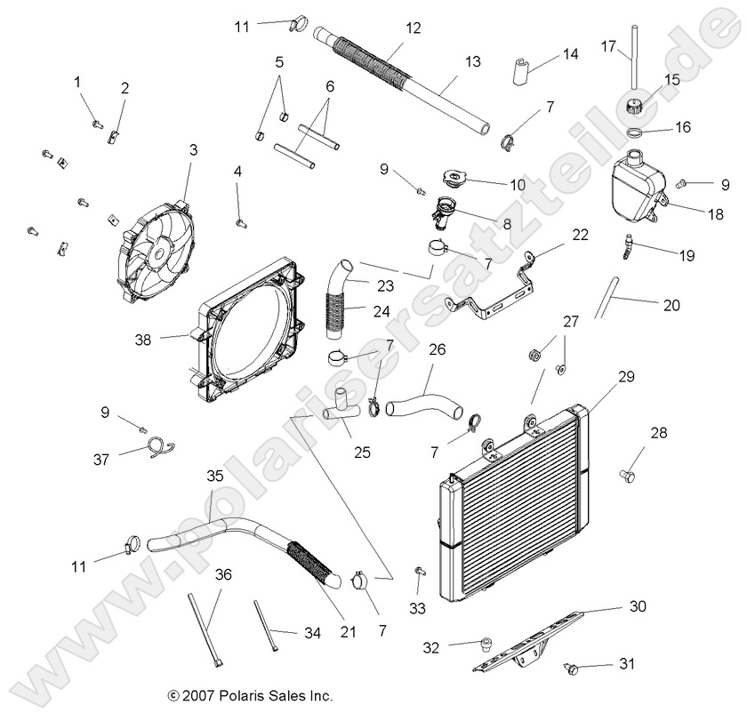 ENGINE, COOLING SYSTEM (Produktionsdatum vor 06.04.)