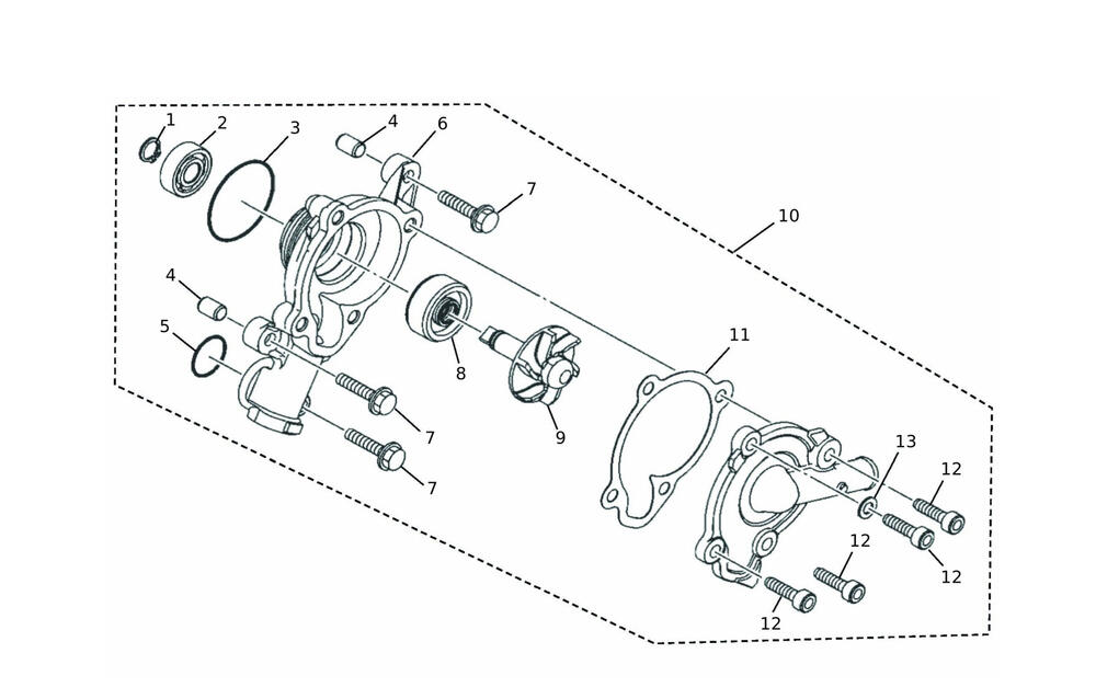 Caballero125MY24-Wasserpumpe Wasserpumpe