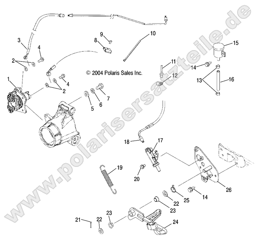MASTER CYLINDER, REAR and FOOT PEDAL