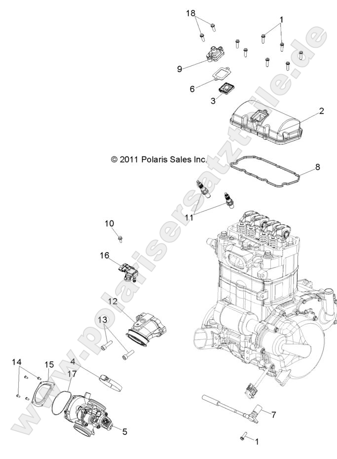 ENGINE, THROTTLE BODY and VALVE COVER