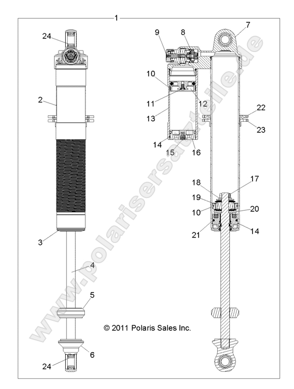 SUSPENSION, REAR SHOCK (7043794