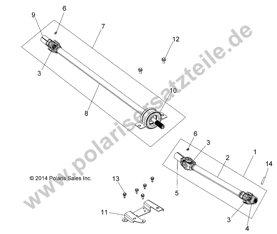 DRIVE TRAIN, FRONT PROP SHAFT
