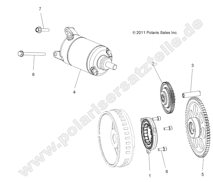 ENGINE, STARTER DRIVE