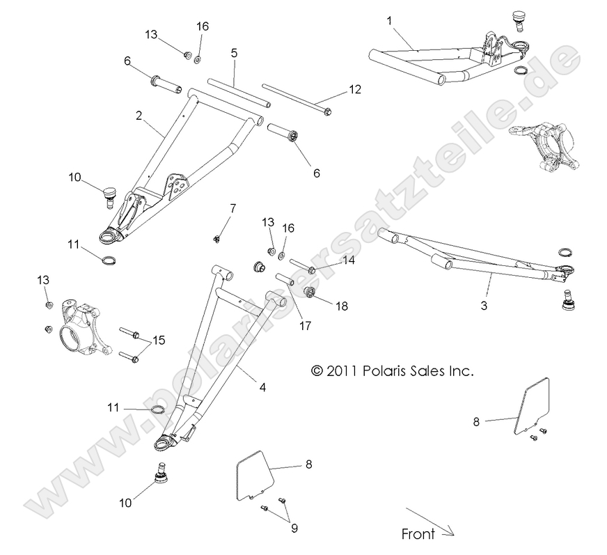 SUSPENSION, FRONT CONTROL ARMS