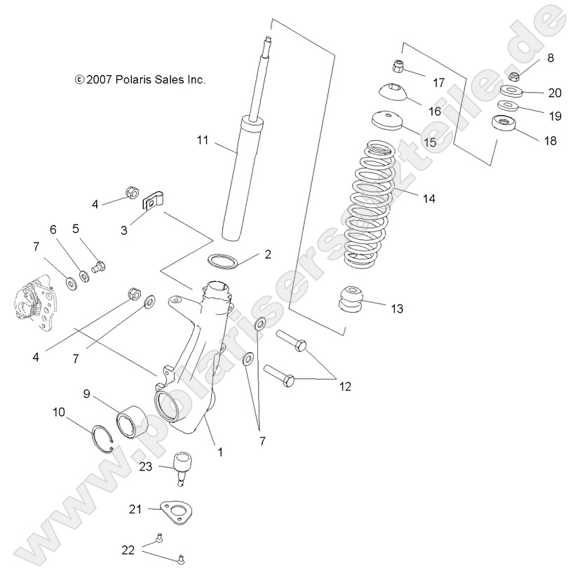 SUSPENSION, FRONT STRUT