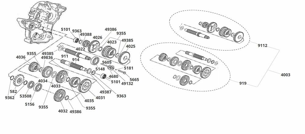 Fantic-XM-XE-50-2021-22-Getriebe Getriebe