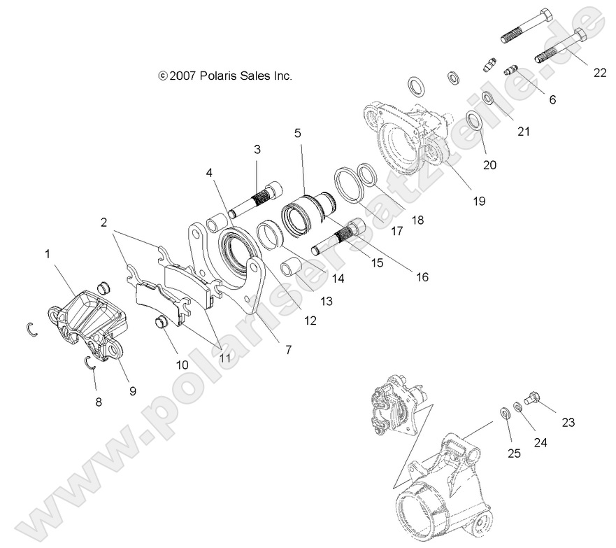 BRAKES, REAR CALIPER