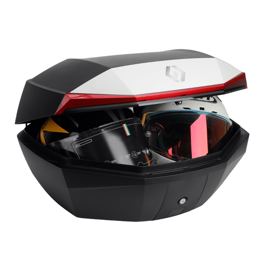 Furchtlos-SHIELD-L-Basic-Topcase-48-Liter-weiss-rot-inkl-Montagekit-FU11TCXX000L25EX-100023-inhalt