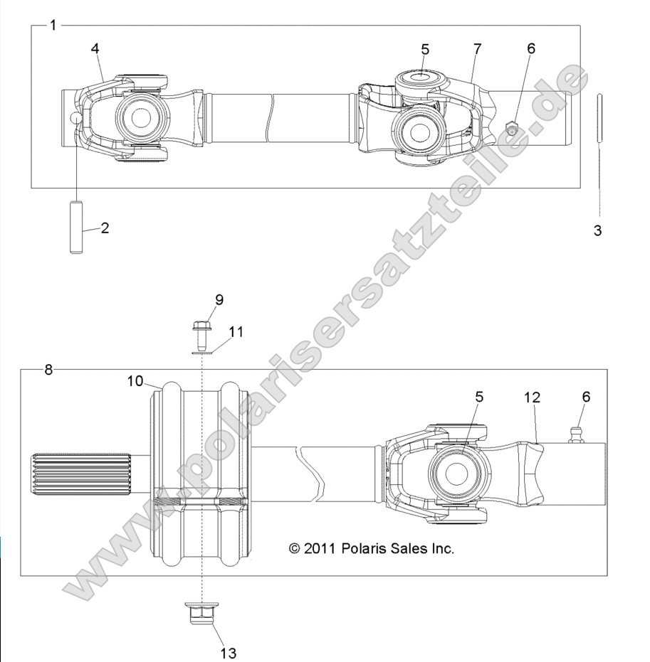 DRIVE TRAIN, FRONT PROP SHAFT