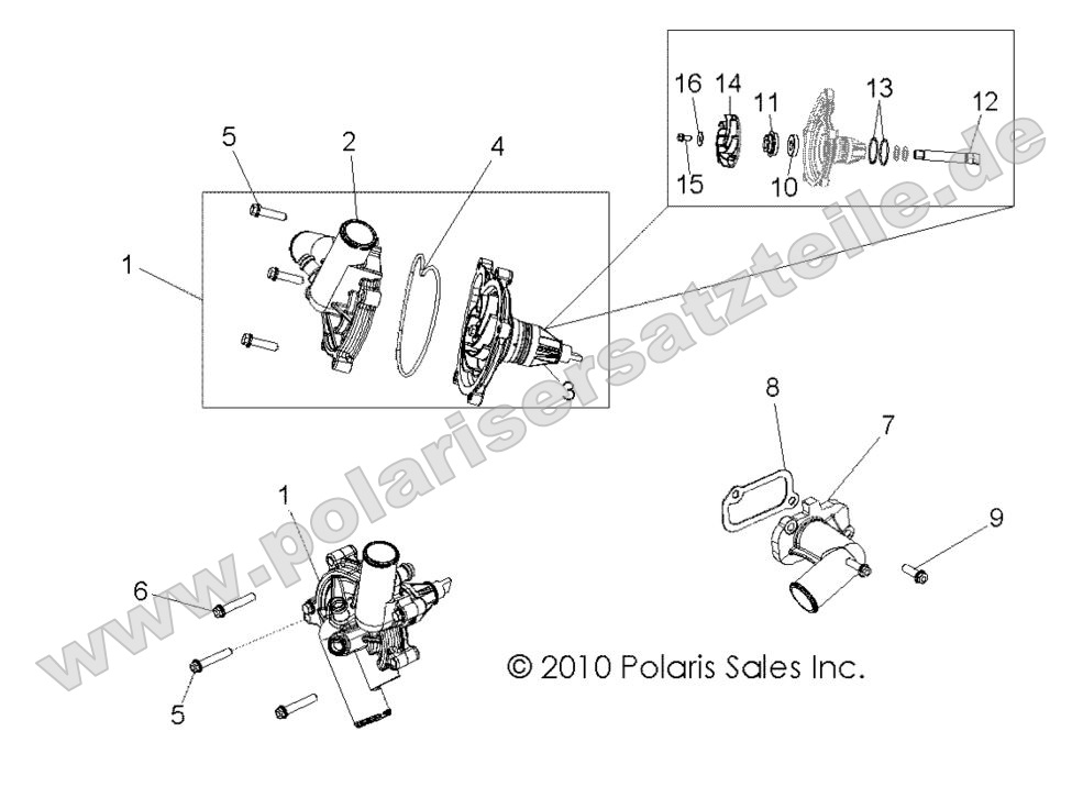 ENGINE, COOLING, WATERPUMP