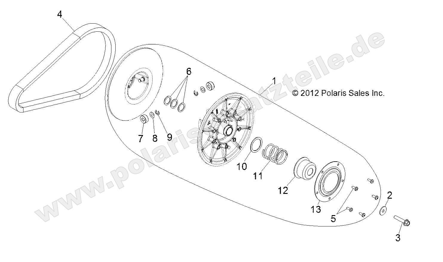 DRIVE TRAIN, SECONDARY CLUTCH