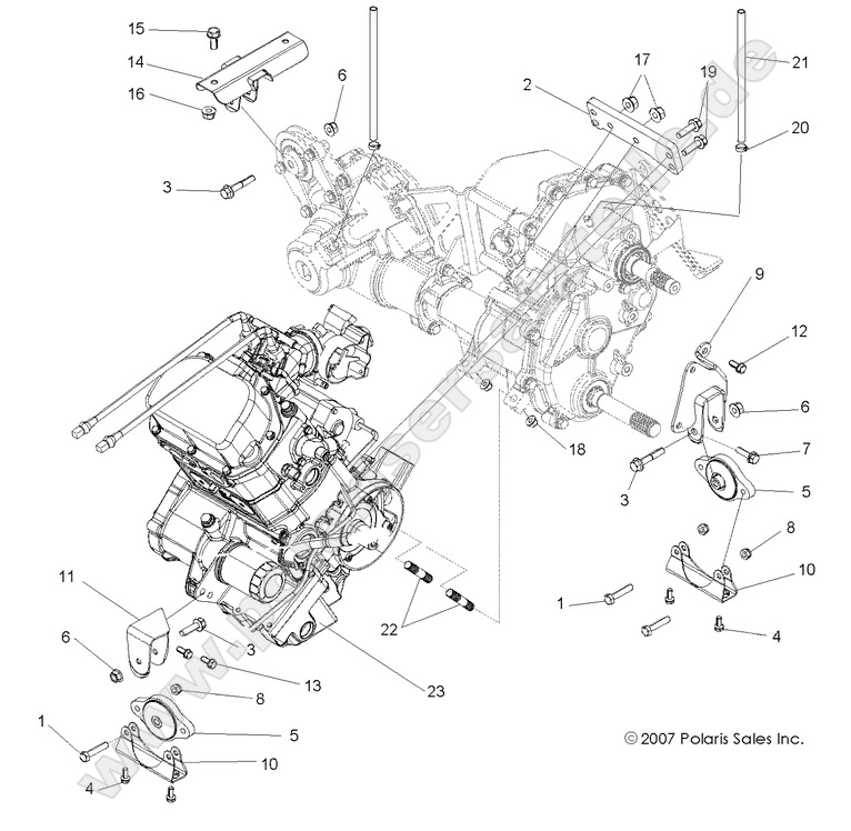 ENGINE, TRANSMISSION MOUNTING