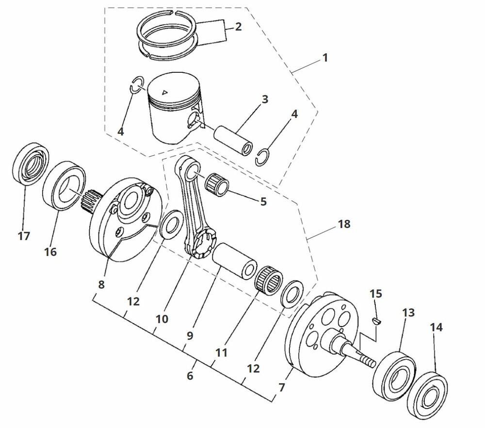 Fantic-XX-250-2T-Motocross-Kurbelwelle Kurbelwelle