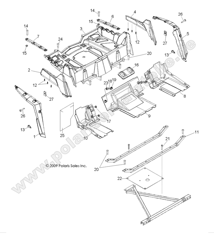 body rear rack and fenders