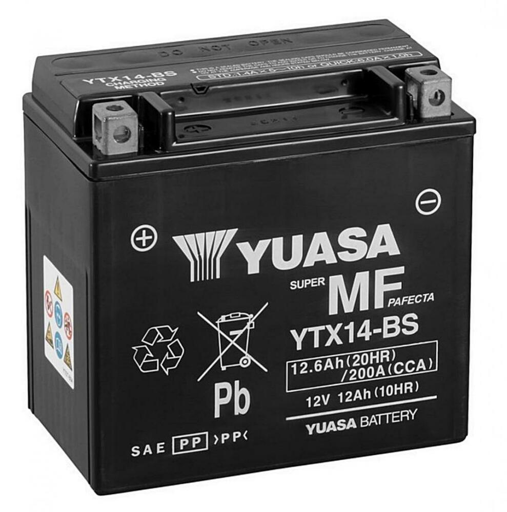 Yuasa_Batterie_YTX14_BS Yuasa YTX14-BS Batterie AGM 12V 12AH (FTX14-BS GTX14-BS 51214LF)