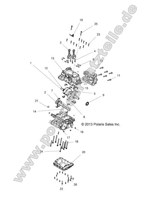 ENGINE, CRANKCASE AND CRANKSHAFT