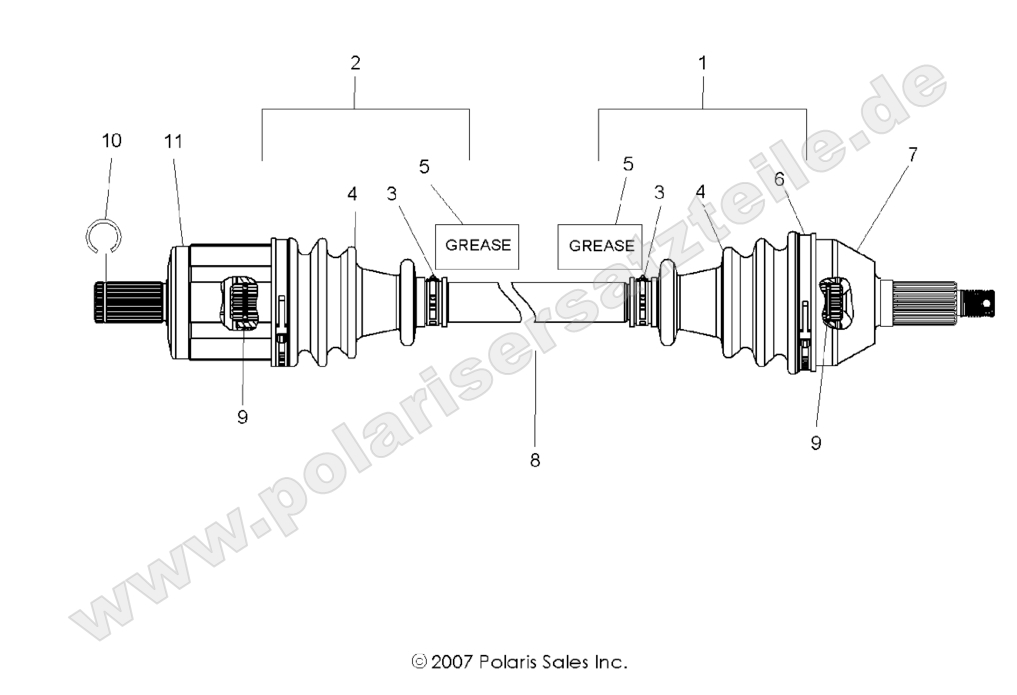 DRIVE TRAIN, FRONT HALF SHAFT