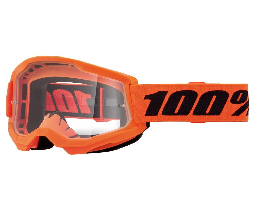 100__Crossbrille_Strata_2___Neon_Orange___klares_Glas__50027_00015 100% Crossbrille Strata 2 - Neon Orange - klares Glas