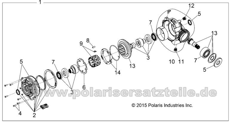 DRIVE TRAIN, FRONT GEARCASE INTERNALS