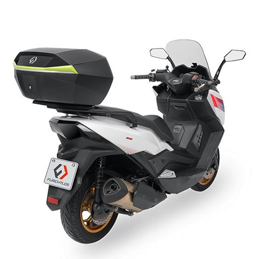 Furchtlos-SHIELD-L-Luxe-Topcase-48-Liter-schwarz-gelb-FU11TCUP000L16EX-100028-am-Roller