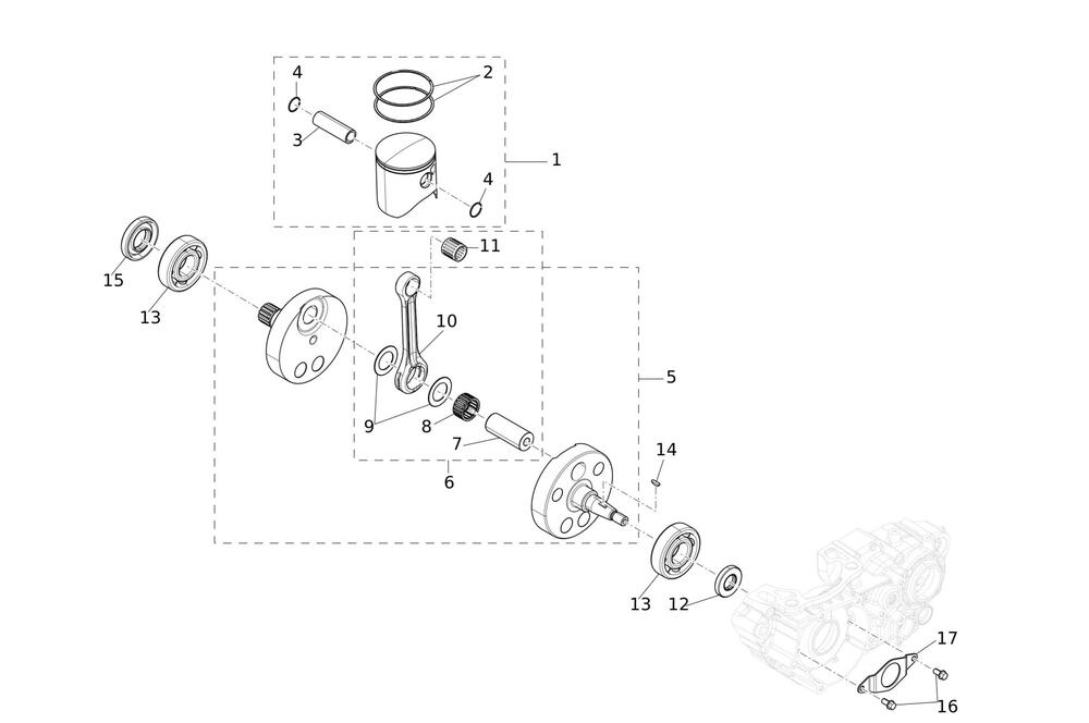 XE300MY24-Kolben-Kurbelwelle Kolben / Kurbelwelle
