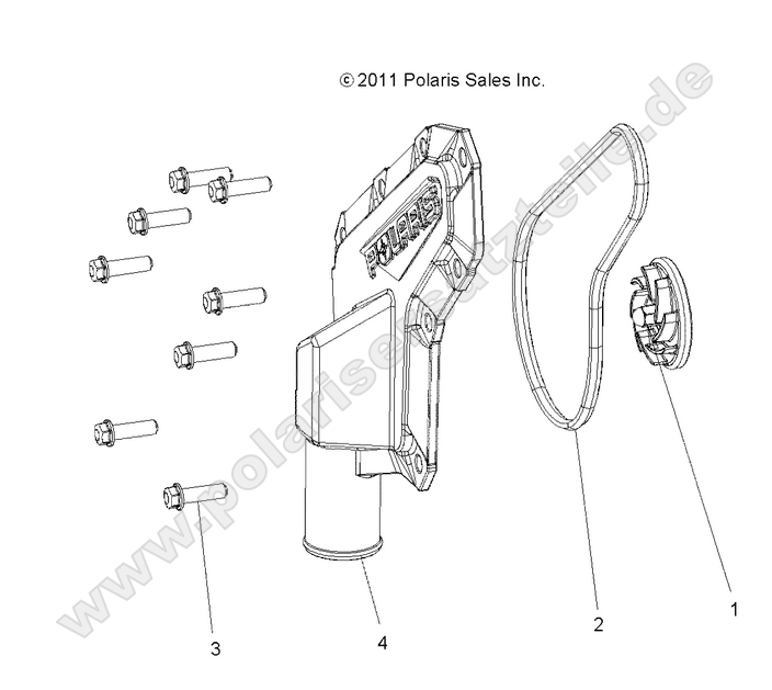 ENGINE, WATERPUMP IMPELLER and COVER