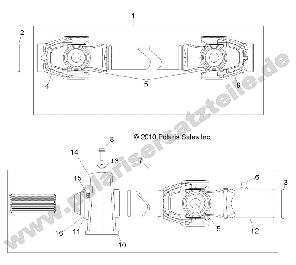 DRIVE TRAIN, FRONT PROP SHAFT