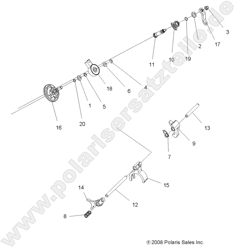 DRIVE TRAIN, MAIN GEARCASE SHIFT FORKS