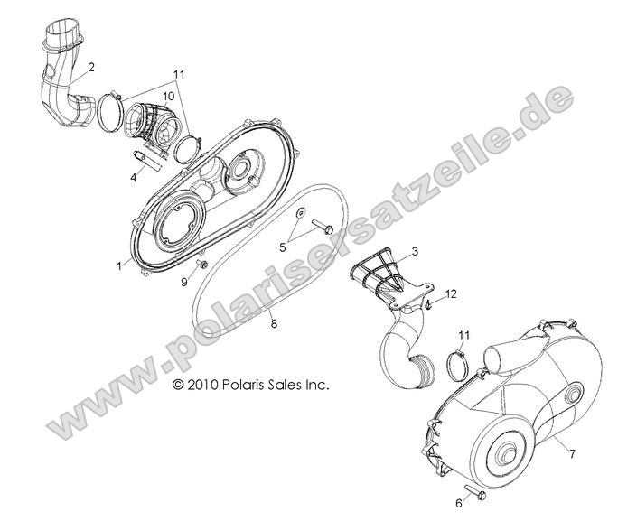 DRIVE TRAIN, CLUTCH COVER and DUCTING