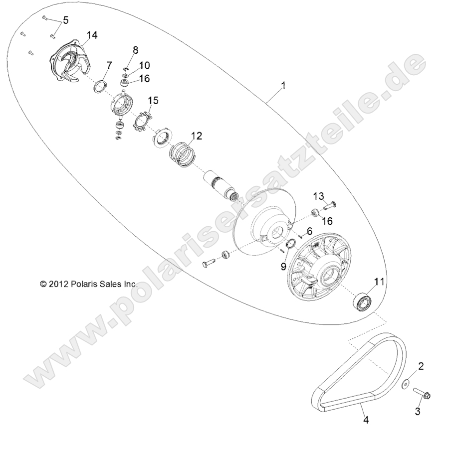 DRIVE TRAIN, SECONDARY CLUTCH