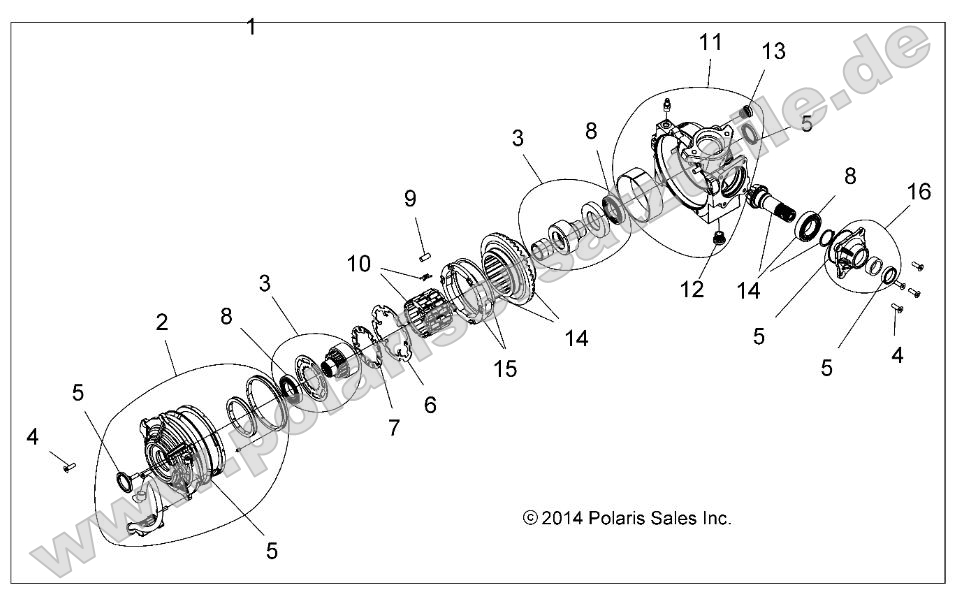 Drive Train, Front Gearcase Internals