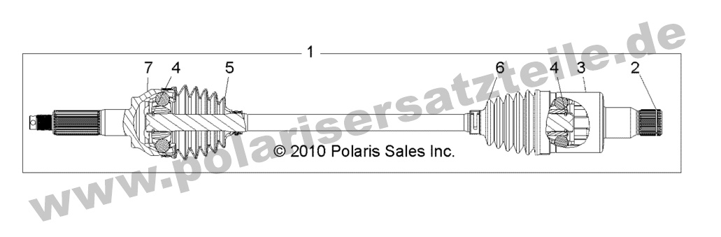 DRIVE TRAIN, REAR HALF SHAFT
