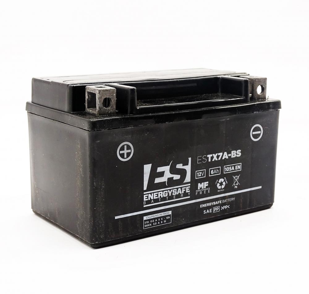 Energysafe ESTX7A-BS / YTX7A-BS AGM Batterie 12V 6AH - Einbaufertig (GTX7A-BS, FTX7A-BS)