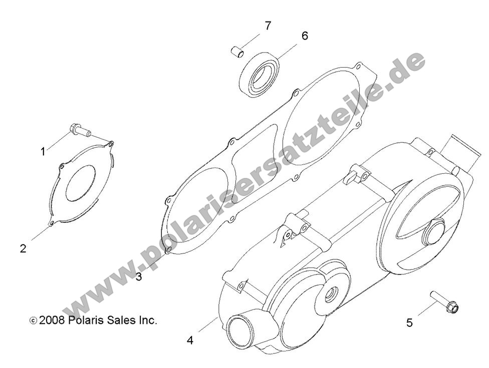 ENGINE, CRANKCASE COVER, LH