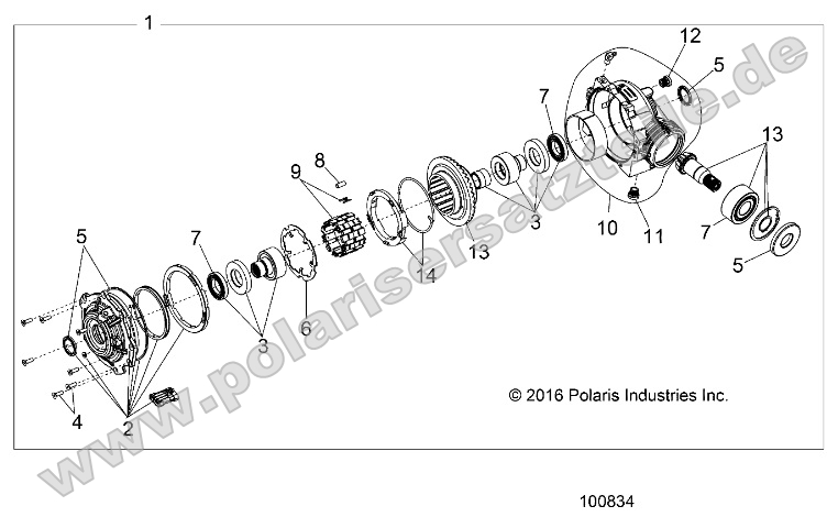 Drive Train, Front Gearcase Internals (from 7/1/16)